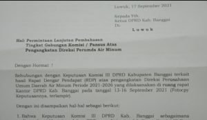 Sesalkan Keputusan Komisi III, Tim Pengawal Visi-Misi Bupati Surati DPRD