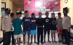 Polsek Batui Amankan 10 Remaja Diduga Terlibat Pengeroyokan, 9 Diantaranya Pelajar