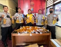 Polsek Luwuk Gagalkan Penyeludupan Ratusan Liter Cap Tikus
