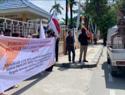 Mahasiswa dan Masyarakat Demo Kanwil ATR BPN Sulteng Terkait HGU PT. MAB