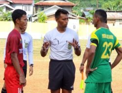 Bripka Arfandi, Wasit Nasional PSSI Pimpin Pertandingan Pada Porprov ke IX di Banggai