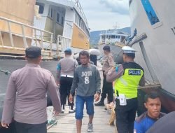 Pengamanan Jalur Laut, Polisi Pantau Aktivitas di Pelabuhan Rakyat Luwuk Banggai