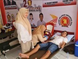 DPC Gerindra Banggai Gelar Donor Darah, Gandeng Sayap Ikut Berkontribusi