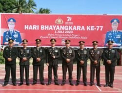 HUT Bhayangkara Ke-77, Kapolsek Bulagi Bersama Anggota Kembali Terima Tiga Piagam Penghargaan Dari Kapolres Bangkep