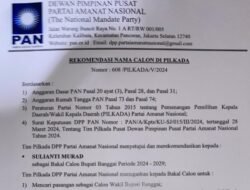 Bertarung di Pilkada, Sulianti Resmi Kantongi Rekomendasi DPP PAN