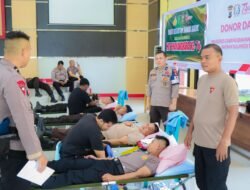 Polres Banggai Gelar Donor Darah Hari Bhayangkara ke-79