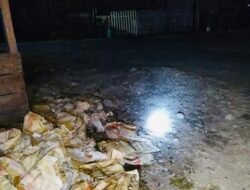 Akibat Tak Dibersihkan, Sisa Material Proyek Bahu Jalan di Kampung Pala Nyaris Makan Korban