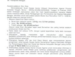 Kemenang Banggai Tetapkan Besaran Zakat Fitrah, Berikut Rinciannya