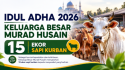 Jelang Idul Adha 2026, Keluarga Besar Murad Husain Salurkan 15 Ekor Sapi Kurban