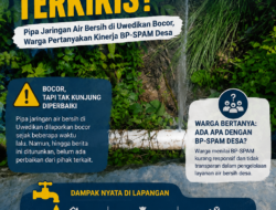 Pipa Jaringan Air Bersih di Uwedikan Bocor, Warga Pertanyakan Kinerja BP-SPAM Desa