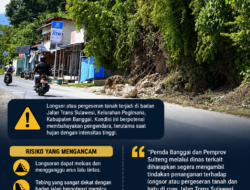 Longsor di Ruas Jalan Poros Pagimana Ancam Pengguna Jalan, Warga Minta Penanganan Segera