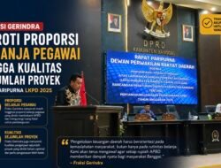 Fraksi Gerindra Soroti Proporsi Belanja Pegawai hingga Kualitas sejumlah Proyek pada Paripurna LKPD 2025