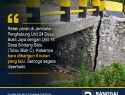 Jembatan Baru Enam Bulan di Toili Jaya Sudah Retak, Warga Minta Audit Konstruksi