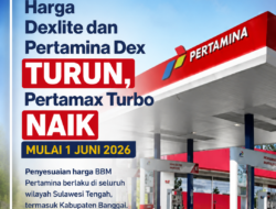 Harga Dexlite dan Pertamina Dex Turun di Sulteng, Pertamax Turbo Naik Mulai 1 Juni 2026