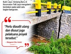 Warga Desak Audit Proyek Jembatan Bukit Jaya–Sindang Baru Setelah Muncul Retakan