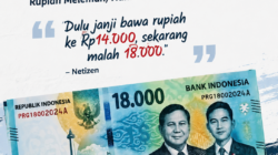 Ada-Ada Saja! Rupiah Tembus Rp18.000, Netizen Malah Cetak Uang Prabowo-Gibran