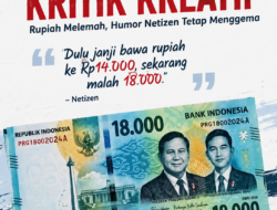 Ada-Ada Saja! Rupiah Tembus Rp18.000, Netizen Malah Cetak Uang Prabowo-Gibran