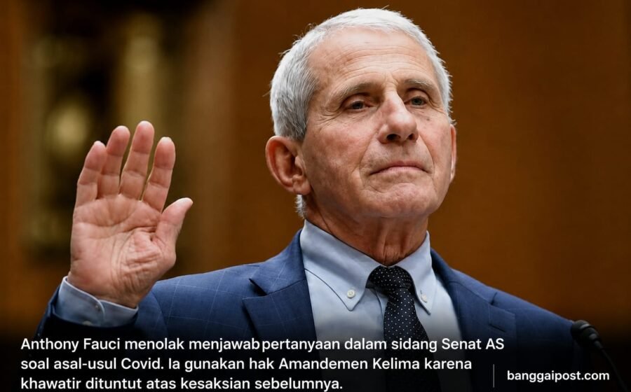 Sidang Asal-usul Covid Memanas, Anthony Fauci Pilih Bungkam di Senat AS