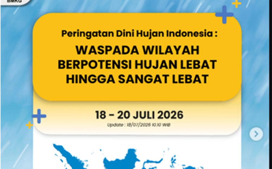 BMKG: Sulteng Berpotensi Diguyur Hujan Lebat Meski Puncak Kemarau, Warga Diminta Waspada