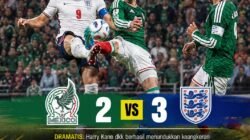 Dramatis di Azteca! Inggris Bertahan dengan 10 Pemain, Tumbangkan Meksiko 3-2