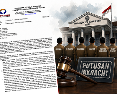 Ombudsman Sulteng: Putusan PTTUN Enam Kades Banggai Wajib Dieksekusi