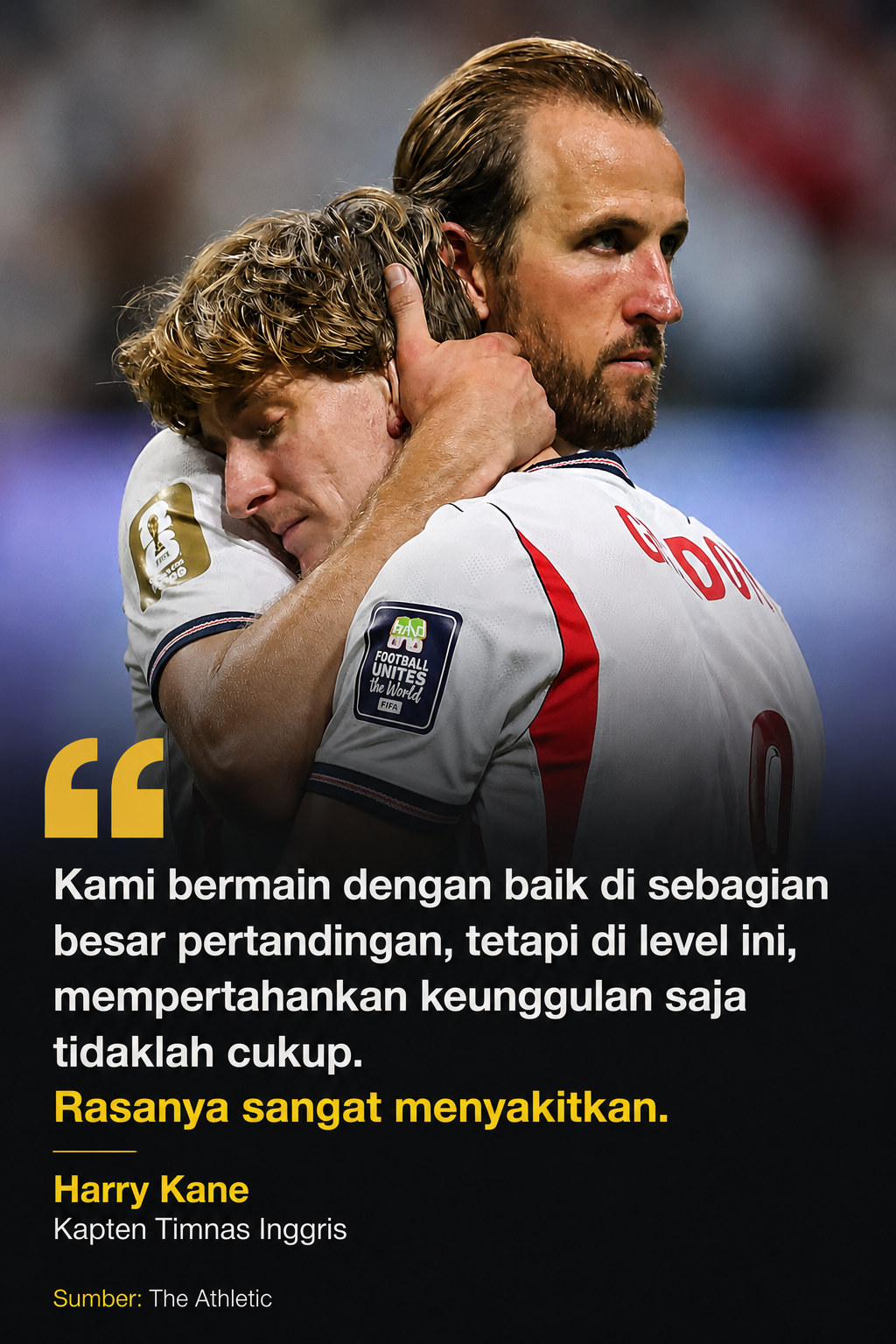 Harry Kane Terpukul Usai Inggris Disingkirkan Argentina: “Rasanya Sangat Menyakitkan”