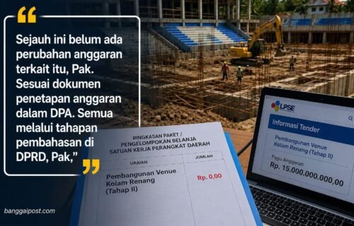 Tender Tahap II Kolam Renang Berjalan, Dokumen SIPD PUPR Cantumkan Pagu Rp0?