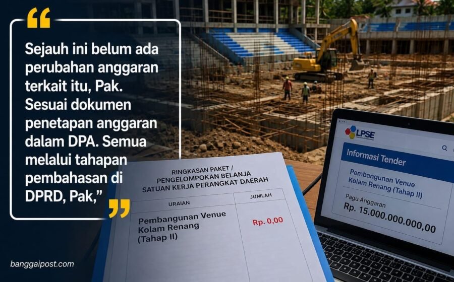 Tender Tahap II Kolam Renang Berjalan, Dokumen SIPD PUPR Cantumkan Pagu Rp0?