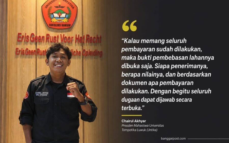 Presiden Mahasiswa Untika Desak KTT PT KFM Buka Data Pembebasan Lahan Petani Desa Tuntung