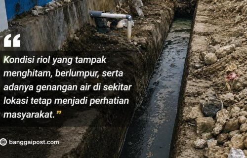 Air Riol Menghitam di Depan Dapur MBG, Warga Pertanyakan Pengelolaan Air Buangan