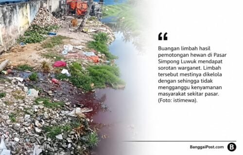 Pegiat Medsos Soroti Limbah Pemotongan Sapi di Pasar Simpong