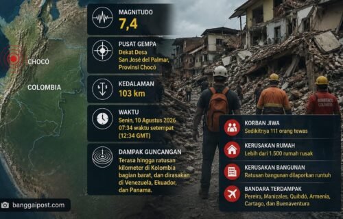 Gempa M 7,4 Guncang Kolombia, Sedikitnya 111 Orang Tewas