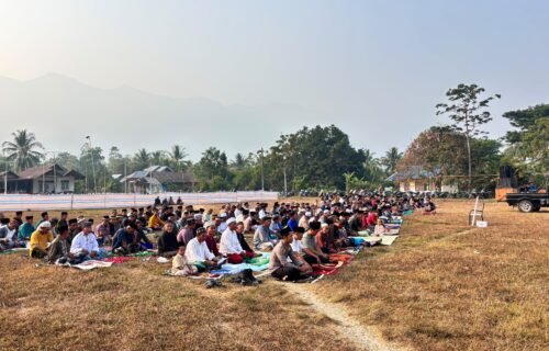 Kemarau Panjang, Kapolsek Nuhon Hadiri Salat Istisqa Bersama Warga