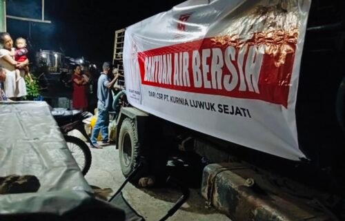 PT KLS Salurkan Bantu Air Bersih untuk Warga di Desa Talima B