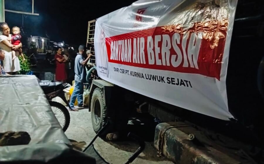 PT KLS Salurkan Bantu Air Bersih untuk Warga di Desa Talima B