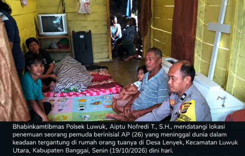 Diduga Stres Sulit Cari Kerja, Pemuda di Luwuk Utara Ditemukan Meninggal