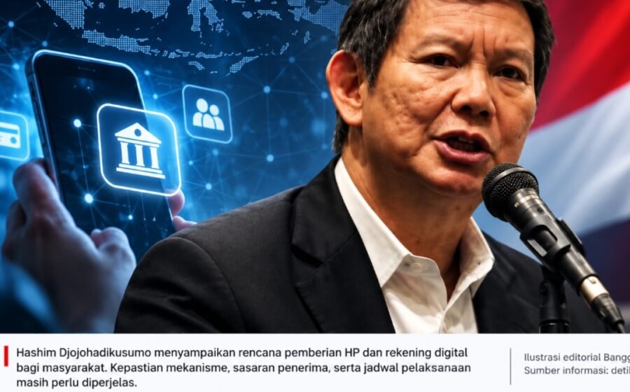Warga RI Disebut Bakal Dapat HP Gratis, Hashim Ungkap Skema Rekening Digital
