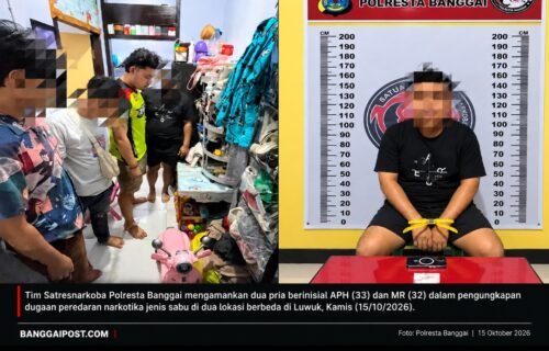 Polresta Banggai Ungkap Peredaran Sabu 12,99 Gram, Dua Pria Diamankan
