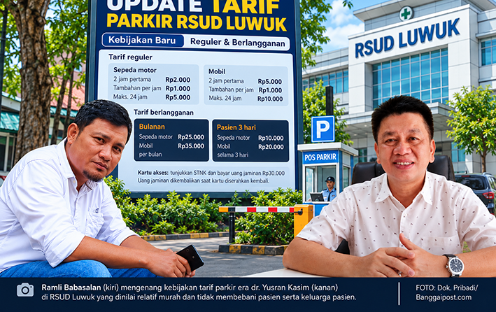 Tarif Parkir Baru RSUD Luwuk Beredar, Warganet Kenang Kebijakan Murah Era dr. Yusran Kasim