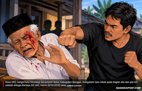 Tudingan Uang Hilang Berujung Petaka, Kakek 90 Tahun Dianiaya Hingga Wajah Robek